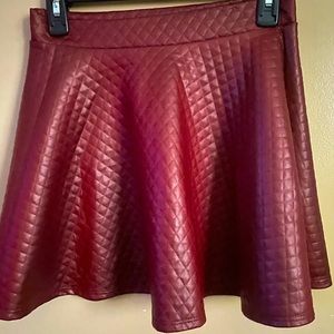 Burgundy shorts skirt